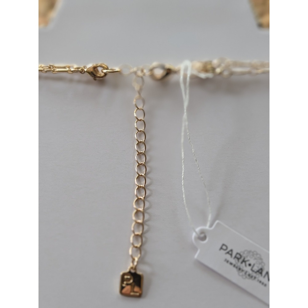 Park Lane Double Layered Necklace Natural Color Stones Gold Tone NIB - Picture 5 of 5